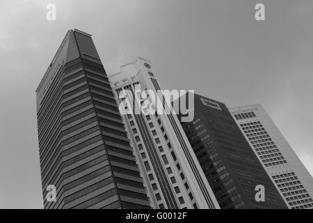 Le immagini in bianco e nero di Marina Bay Sands, Singapore Foto Stock