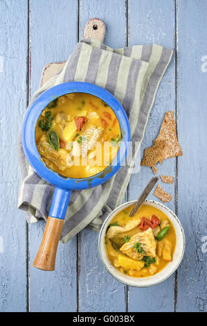 Fishsoup in vaso Foto Stock