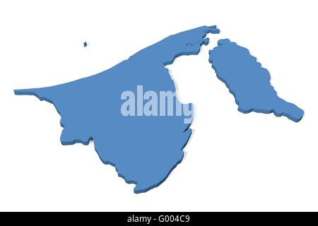 Mappa di Brunei Foto Stock