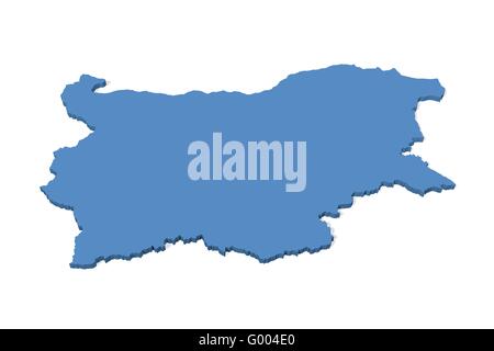 Mappa di Bulgaria 3D Foto Stock