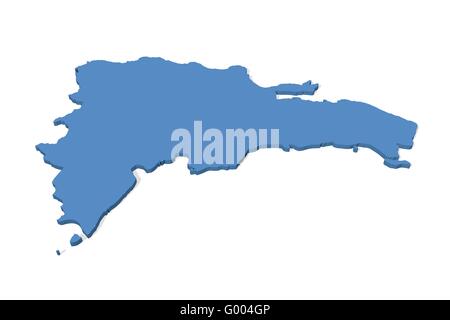 Repubblica Dominicana mappa Foto Stock