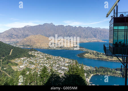 vista di Queenstown Foto Stock