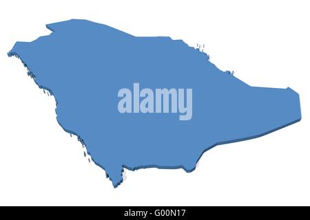 Arabia Saudita mappa Foto Stock
