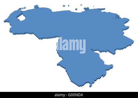 Mappa di Venezuela Foto Stock