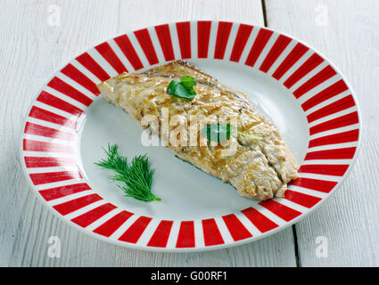 La grigliatura sgombro Foto Stock