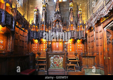 Il Thistle cappella. La Cattedrale di St Giles.Edimburgo. Foto Stock