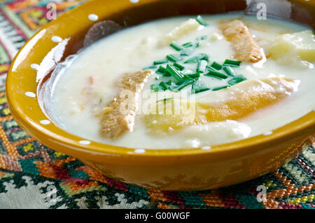 Hungarina minestra di patate Krumplileves Foto Stock