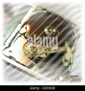 Aprire Harddrive (illustrazione) Foto Stock