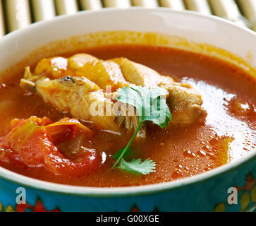 Pollo Chettinad Rasam - Sud zuppa indiana Foto Stock