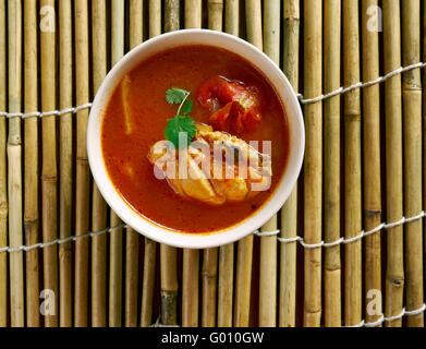 Pollo Chettinad Rasam - Sud zuppa indiana Foto Stock