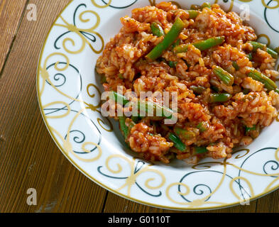 Lubia Polo - il persiano verde fagiolo riso Foto Stock