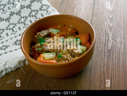 Ragù de coda de boeuf - stufato di coda di vitellone .Francese di stufato di manzo Foto Stock