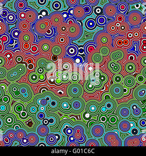Seamless texture di colorate e luminose turni e bolle Foto Stock