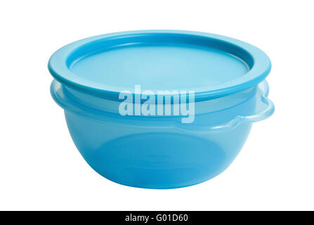 Tupperware in vetro vuoto e aperto. Vista dall'alto. Isolato su sfondo  bianco Foto stock - Alamy