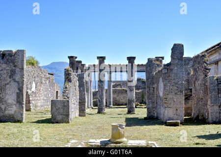 Le antiche rovine di Pompei Foto Stock