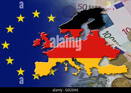 Crisi finanziaria ed economica della zona euro in Europa del paese Germania Foto Stock