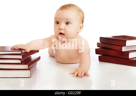 Bambino e libri Foto Stock