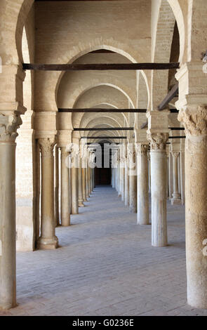 La grande moschea di Kairouan Foto Stock