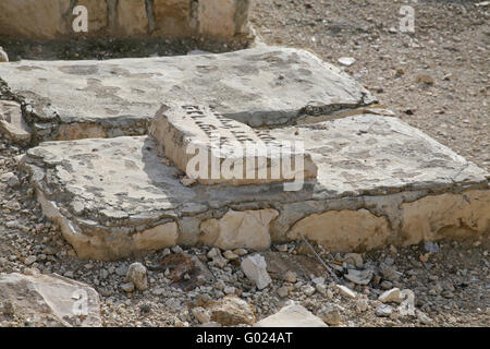 Il cimitero ebraico sul Monte degli Ulivi Foto Stock