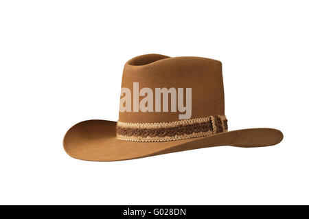 American cappello da cowboy isolato con un tracciato di ritaglio Foto Stock