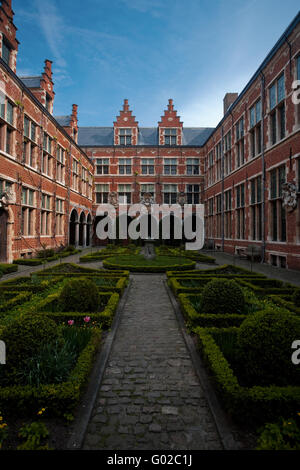 Europeo curato giardino verticale di Anversa Foto Stock