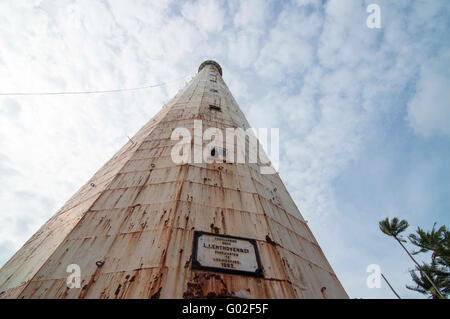 1881 faro in Lengkuas, Isola di Bangka Belitung, Indonesia. Foto Stock