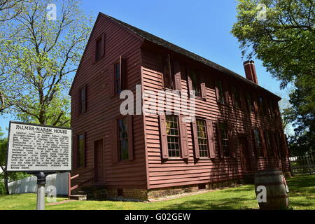 Bagno, North Carolina C. 1774 telaio in legno Palmer-Marsh House, una delle più antiche dimore dimora nello Stato Foto Stock