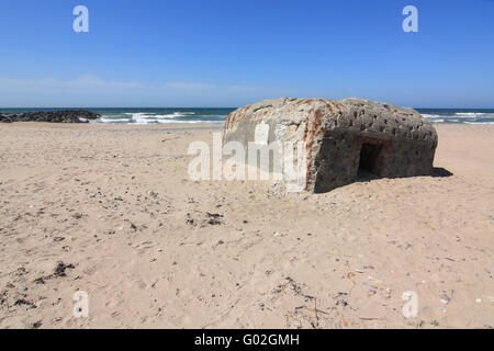 Bunker costa danese Foto Stock