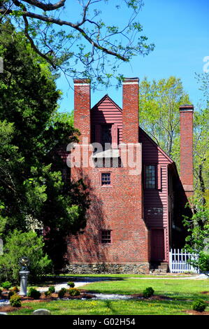 Bagno, North Carolina: C. 1774 Palmer-Marsh House, una delle più antiche dimore dimora nello Stato, con due camini * Foto Stock