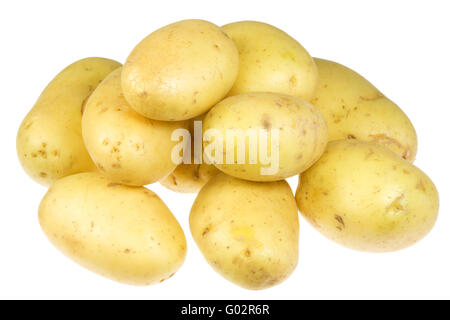 Patate su bianco. Foto Stock