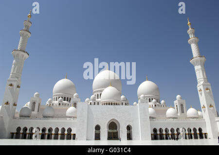 Abu Dhabi Sheikh Zayed Moschea Bianca Foto Stock