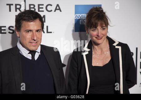 David O Russell e moglie al mondo premier dell'Unione Foto Stock