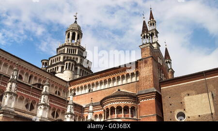 Italian Monastero Certosa di Pavia chiesa esterna panorama Foto Stock