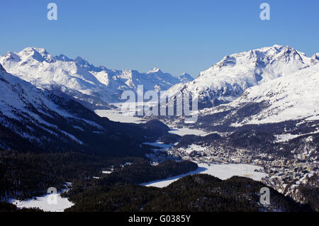 Vista panoramica Engadin Foto Stock