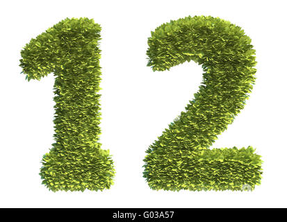 Foglie coperta lettere - parte di un alfabeto completo Foto Stock