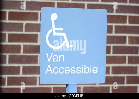 Segno di handicap closeup in Kansas Foto Stock