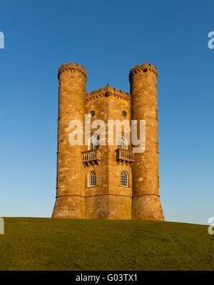 Torre di Broadway prima del tramonto, Cotswolds, REGNO UNITO Foto Stock