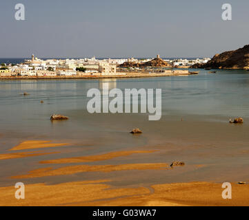 Vista sul porto della citta' Sur presso il golfo di Oman Foto Stock