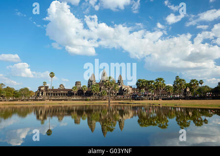 Angkor Wat tempio complesso (XII secolo), Angkor Sito Patrimonio Mondiale, Siem Reap, Cambogia Foto Stock