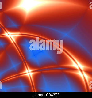 Immagine astratta delle forme d'onda a colori e ampia pat Foto Stock