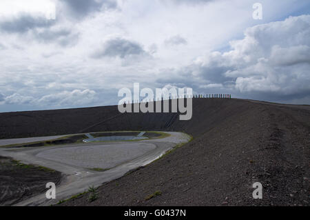 Anfiteatro e totem presso il dump di data mining Haniel, Foto Stock