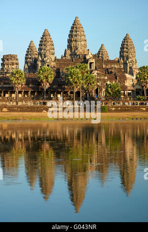 Angkor Wat tempio complesso (XII secolo), Angkor Sito Patrimonio Mondiale, Siem Reap, Cambogia Foto Stock