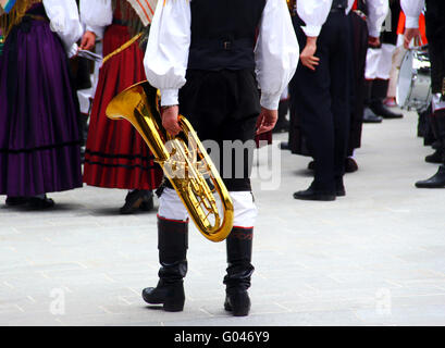 Un musicista Foto Stock