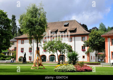 Haus des Gastes, i giardini del centro termale, Sankt Blasien, Waldshut, Foresta Nera, Baden-Württemberg, Germania / St. Blasien, casa dell'ospite Foto Stock