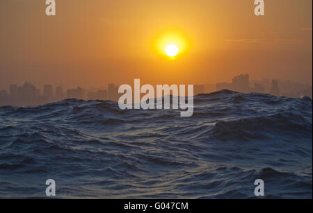 Tramonto su Durban, Sudafrica Foto Stock