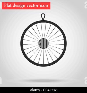 Ruota della Fortuna icona flat Illustrazione Vettoriale