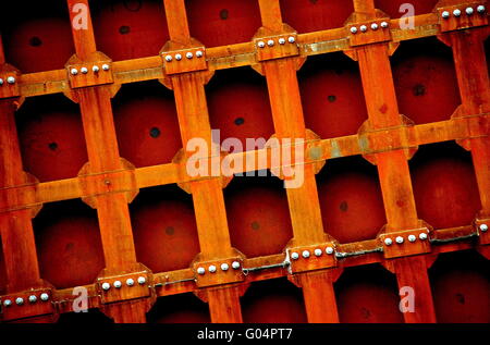 Parete del mucchio del foglio Foto Stock