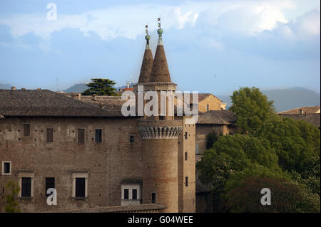 Le torrette di Urbino è il simbolo storico di Foto Stock