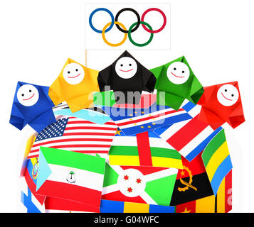 Immagine concettuale dei giochi olimpici e sport compet Foto Stock