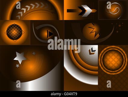 Raccolta di sfondi diversi per banner Foto Stock